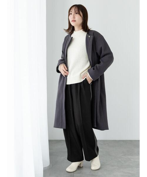 Te chichi TERRASSE（テチチテラス）の「サイドラインスラックス（その他パンツ・レディース・ブラック/ベージュ/グレー・F）」の8枚目の写真