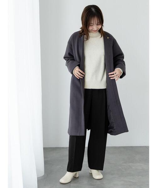 Te chichi TERRASSE（テチチテラス）の「サイドラインスラックス（その他パンツ・レディース・ブラック/ベージュ/グレー・F）」の9枚目の写真