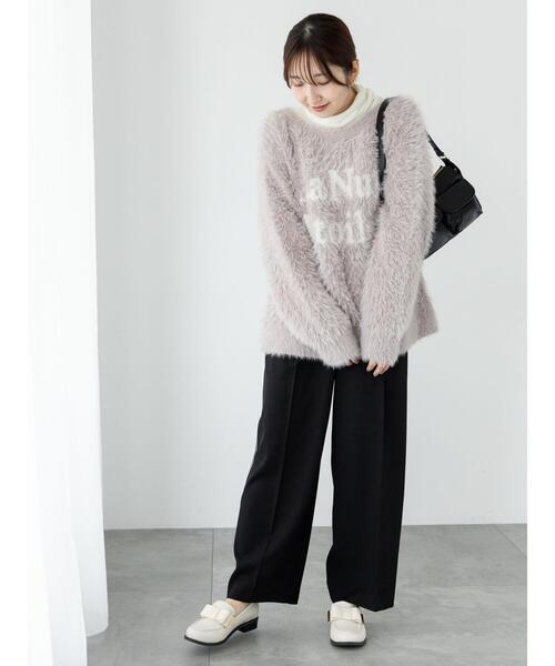 Te chichi TERRASSE（テチチテラス）の「サイドラインスラックス（その他パンツ・レディース・ブラック/ベージュ/グレー・F）」の11枚目の写真