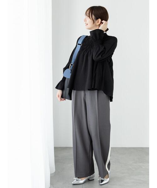 Te chichi TERRASSE（テチチテラス）の「サイドラインスラックス（その他パンツ・レディース・ブラック/ベージュ/グレー・F）」の14枚目の写真