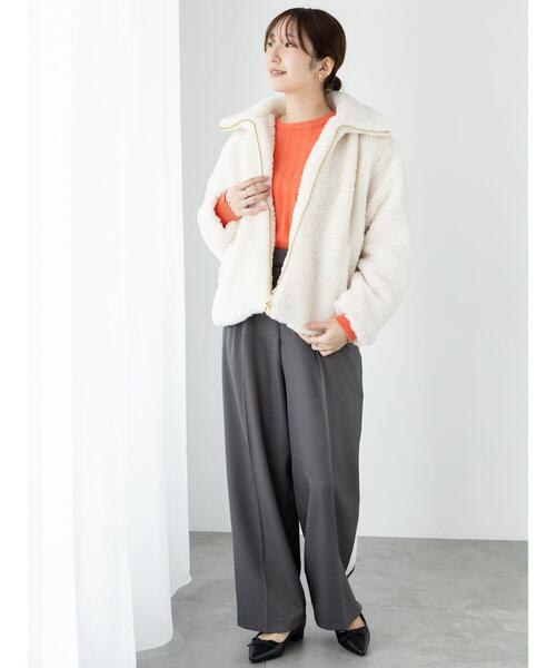 Te chichi TERRASSE（テチチテラス）の「サイドラインスラックス（その他パンツ・レディース・ブラック/ベージュ/グレー・F）」の17枚目の写真