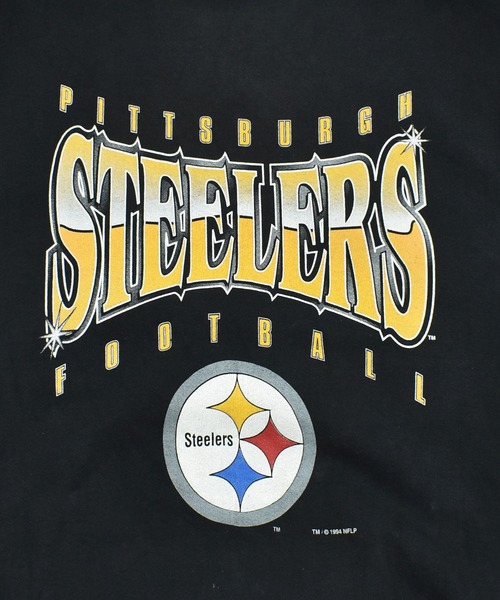 NBA/NFL/NHL/MLB(エヌビーエーエヌエフエルエヌエイチエルエムエルビー)の「【ヴィンテージ古着】90'S PITTSBURGH STEELERS プリントスウェット USA製(スウェット・メンズ・ブラック・LARGE)」の4枚目の写真