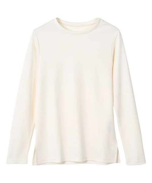 KOBE LETTUCE（コウベレタス）の「[ 選べるサイズ M/L/XL ] コットンブレンドあったかロンT（Tシャツ/カットソー・レディース・ホワイト/ボルドー/ブラック/アイボリー系・L/M/XL）」の14枚目の写真