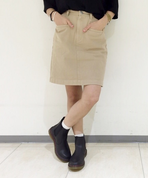 Kastane（カスタネ）の「台形スカート（スカート・レディース・ブラック/ベージュ/カーキ・FREE）」の11枚目の写真