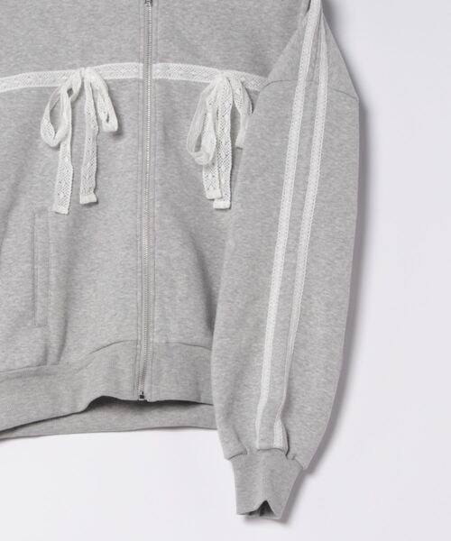 nemne store（ネンネストア）の「【Seoup】裏起毛レースジップアップフーディ（パーカー・レディース・杢グレー/ブラック・SMALL/MEDIUM）」の20枚目の写真