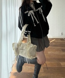 nemne store | 【Seoup】裏起毛レースジップアップフーディ(パーカー)