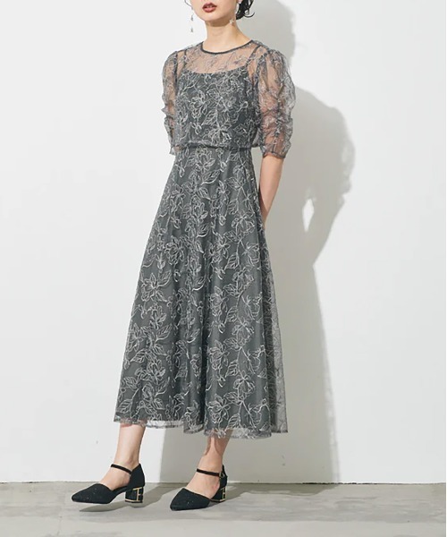 セール】【metoi】エンブロイダリーボレロセットドレス 結婚式