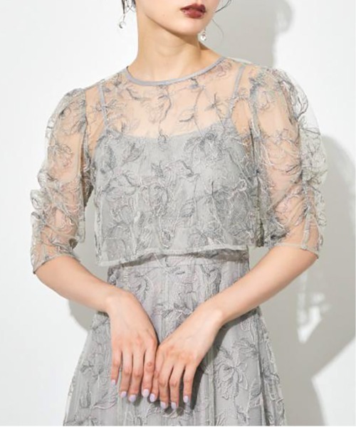 metoi/エンブロイダリーボレロセットドレス 結婚式 パーティー オケージョン SETUP7｜metoi/エンブロイダリーボレロセットドレス 結婚式