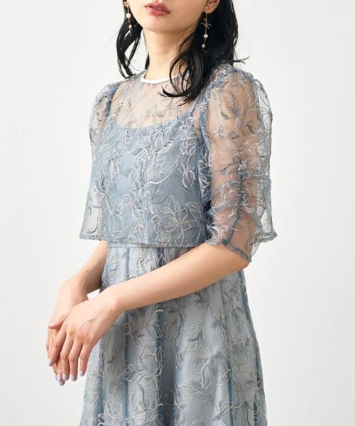 metoi/エンブロイダリーボレロセットドレス 結婚式 パーティー オケージョン SETUP7｜metoi/エンブロイダリーボレロセットドレス 結婚式