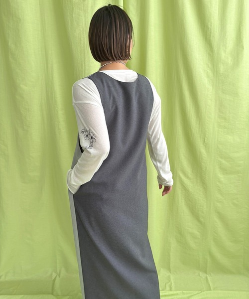 LHELBIE（レルビエ）の「3WAYジレワンピース（ワンピース・レディース・グレー/ベージュ/ネイビー・M）」の12枚目の写真