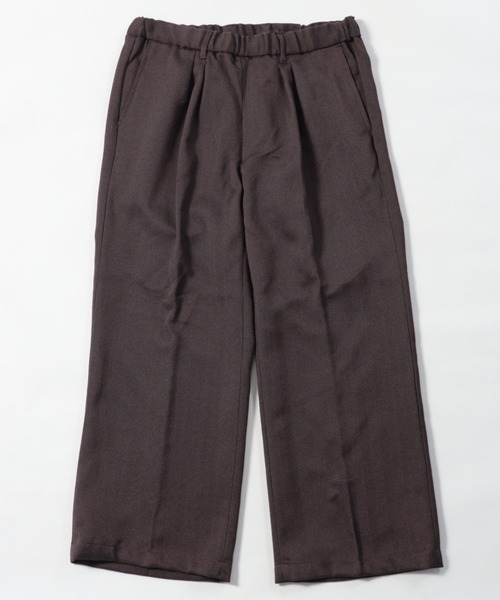 NYLAUS(ナイラス)の「ヘリンボン ポリツイード タック バギーイージーパンツ(スラックス・メンズ・チャコール/ネイビー/ブラウン/ブラック・M/L/XL/S)」の3枚目の写真