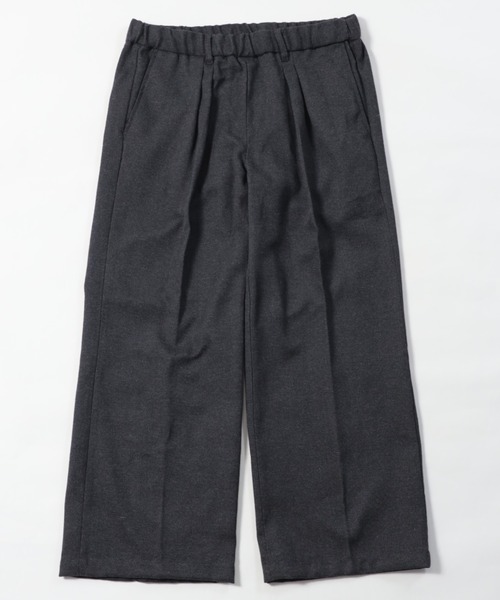 NYLAUS(ナイラス)の「ヘリンボン ポリツイード タック バギーイージーパンツ(スラックス・メンズ・チャコール/ネイビー/ブラウン/ブラック・M/L/XL/S)」の2枚目の写真