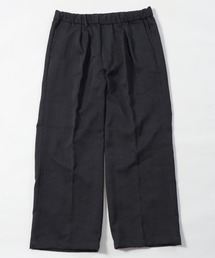 NYLAUS | ヘリンボン ポリツイード タック バギーイージーパンツ(スラックス)