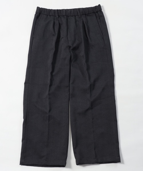 NYLAUS(ナイラス)の「ヘリンボン ポリツイード タック バギーイージーパンツ(スラックス・メンズ・チャコール/ネイビー/ブラウン/ブラック・M/L/XL/S)」の1枚目の写真