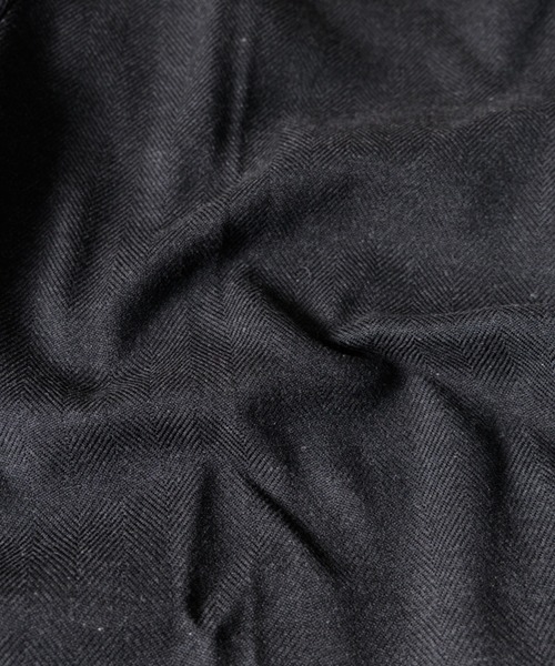 NYLAUS(ナイラス)の「ヘリンボン ポリツイード タック バギーイージーパンツ(スラックス・メンズ・チャコール/ネイビー/ブラウン/ブラック・M/L/XL/S)」の11枚目の写真