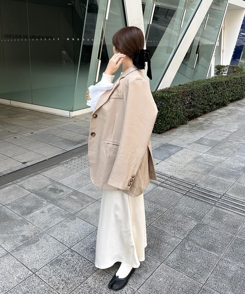 ニット セーター azusa - チュールドッキングローゲージニット made in INTER FACTORY レディース セール】azusa - チュールドッキングローゲージニット made in