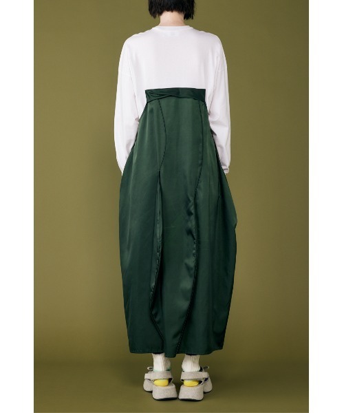 nagonstansナゴンスタンス　サテンドッキングドレス　ワンピース　ブラック PEサテン Dockingドレス（ドレス）｜nagonstans（ナゴンスタンス