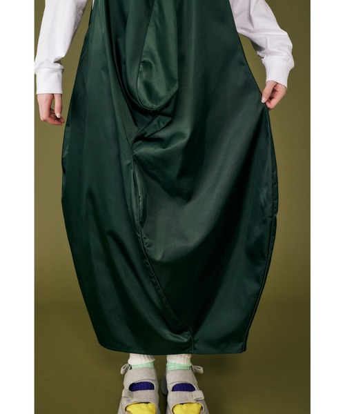 nagonstansナゴンスタンス　サテンドッキングドレス　ワンピース　ブラック PEサテン Dockingドレス（ドレス）｜nagonstans（ナゴンスタンス