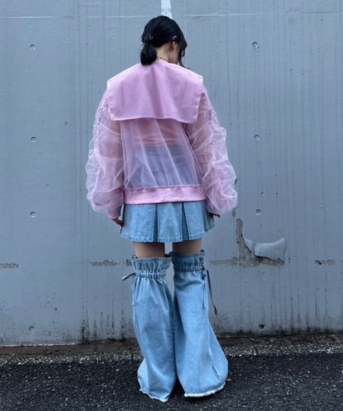 Candy Stripper(キャンディストリッパー)の「PLEATED MINI SKIRT & LEG ウォーマー(スカート・レディース・ブラック/インディゴブルー/ライトインディゴブルー・FREE)」の19枚目の写真