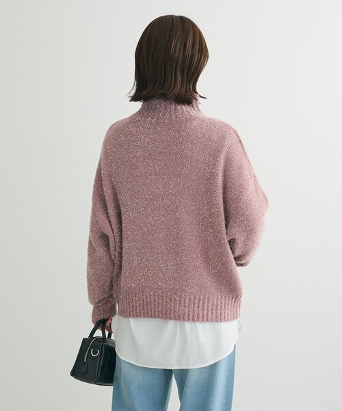 Petit fleur（プチフルール）の「・Petit Fleur ラメタートルニット（ニット/セーター・レディース・ピンク/ブラック/アイボリー・FREE）」の10枚目の写真