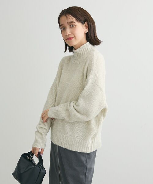 Petit fleur（プチフルール）の「・Petit Fleur ラメタートルニット（ニット/セーター・レディース・ピンク/ブラック/アイボリー・FREE）」の16枚目の写真