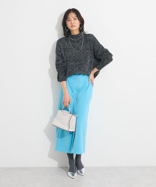 Petit fleur（プチフルール）の「・Petit Fleur ラメタートルニット（ニット/セーター・レディース・ピンク/ブラック/アイボリー・FREE）」の20枚目の写真