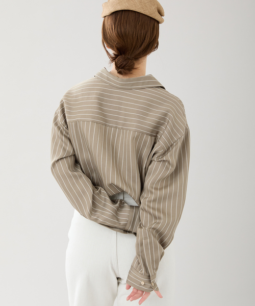 新品 IENA イエナ ストライプ シャツ ブラウス サテン ストライプ シャツ（シャツ／ブラウス）｜IENA（イエナ