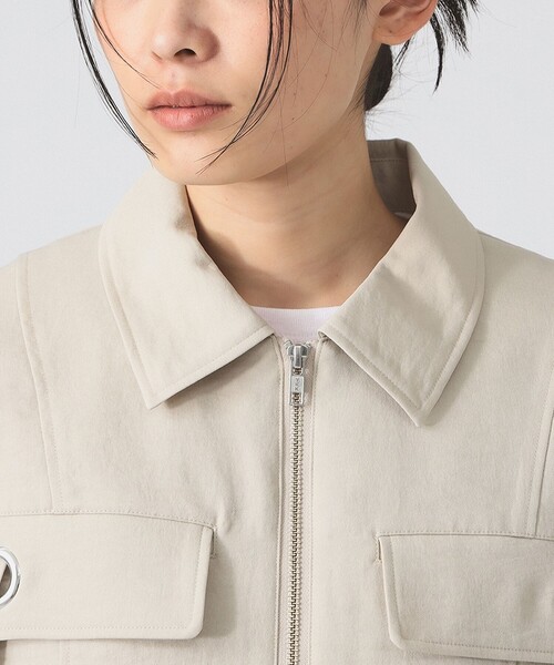 Ray BEAMS（レイビームス）の「ハトメフラップ ブルゾン（ブルゾン・レディース・ブラック/ベージュ・1/0）」の19枚目の写真