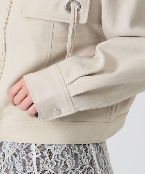 Ray BEAMS（レイビームス）の「ハトメフラップ ブルゾン（ブルゾン・レディース・ブラック/ベージュ・1/0）」の20枚目の写真