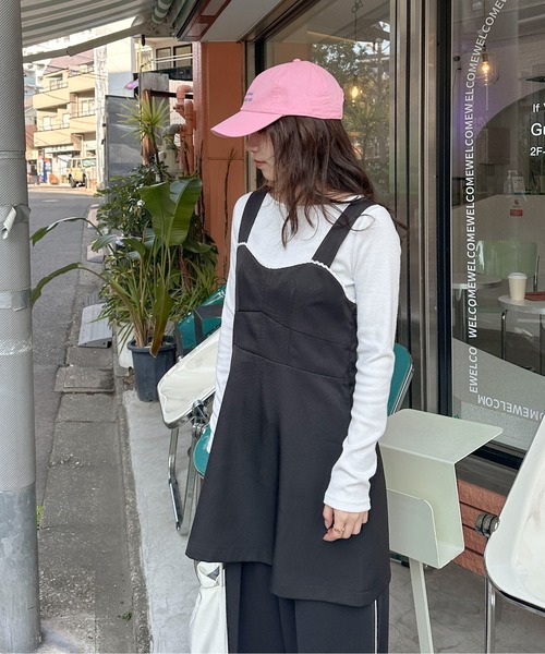 PILIT（ピリット）の「ビスチェライク Aラインジャンパースカート（ワンピース・レディース・ブラック/グレー・MEDIUM）」の15枚目の写真