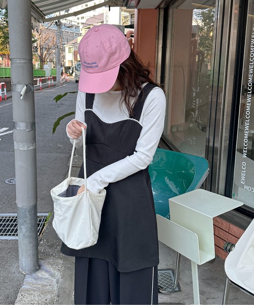 PILIT（ピリット）の「ビスチェライク Aラインジャンパースカート（ワンピース・レディース・ブラック/グレー・MEDIUM）」の17枚目の写真