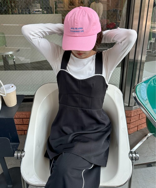 PILIT（ピリット）の「ビスチェライク Aラインジャンパースカート（ワンピース・レディース・ブラック/グレー・MEDIUM）」の19枚目の写真