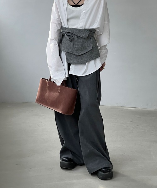 chuclla(チュクラ)の「スエードライク スクエアトート cha25s003(ハンドバッグ・レディース・ブラック/ブラウン/キャメル・FREE)」の19枚目の写真