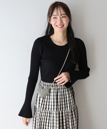 切替デザインリブニット