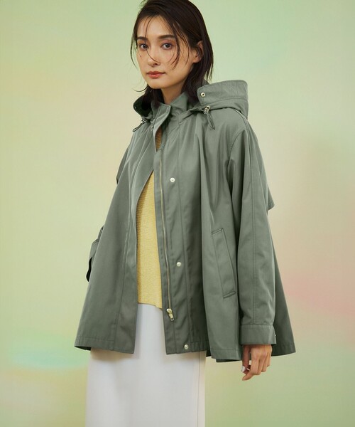 23区 L(ニジュウサンクオオキイサイズ)の「【吸水速乾/防シワ】ジョーゼットサテン ナロー スカート(スカート・レディース・ブラック系/ベージュ系/ライトグリーン系・44/46/48)」の17枚目の写真