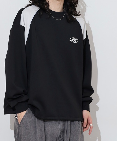 Jungle Storm(ジャングルストーム)の「High frequency print graphic sweatshirt / 高周波プリントグラフィック スウェットトレーナー unisex(スウェット・メンズ・ブルーグレー/ブラック/オフホワイト・M/L)」の16枚目の写真