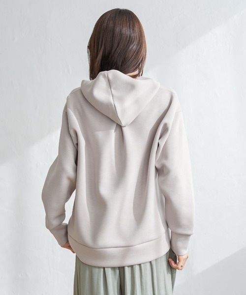 ikka（イッカ）の「【親子コーデ】GOKU楽ダンボールフードパーカー（パーカー・レディース・ベージュ/ネイビー/オフホワイト/オレンジ/ミント・S/M/L）」の18枚目の写真