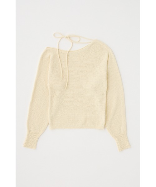 MOUSSY（マウジー）の「ONE SHOULDER ニットトップス（ニット/セーター・レディース・オフホワイト/ブルー/ブラウン・FREE）」の2枚目の写真