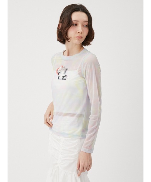 新品未使用　FURFUR カットソー セール】【Lizii Lin】キャットシアーカットソー（Tシャツ