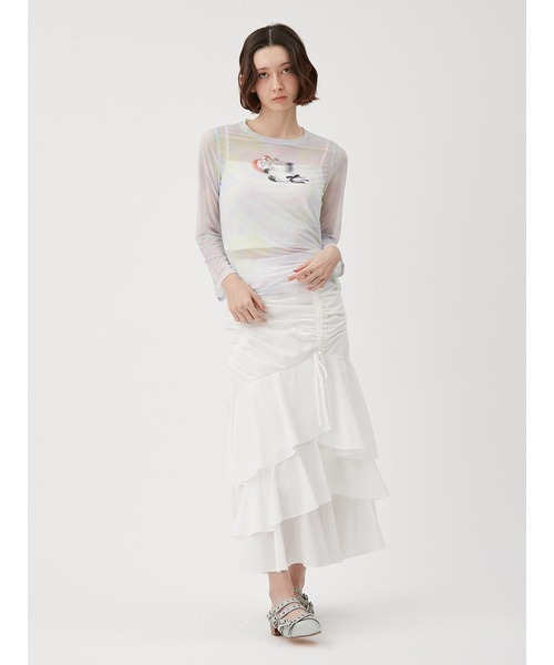 新品未使用　FURFUR カットソー セール】【Lizii Lin】キャットシアーカットソー（Tシャツ