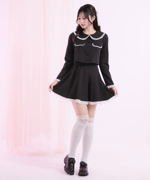 DearMyLoveRose(ディアマイラブローズ)の「丸襟レースセーラーセットアップ【大きいサイズ有り】(セットアップ・レディース・ネイビー/ライトブルー/ブラック/ライトベージュ/グレー・LL/LARGE/MEDIUM/SMALL/3L)」の20枚目の写真