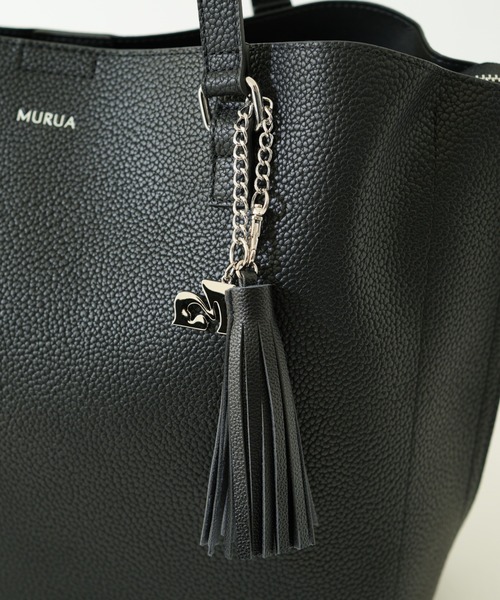 MURUA(ムルーア)の「【MURUA/ムルーア】 TASSEL SERIES トートバッグ(トートバッグ・レディース・ネイビー/ブラック/ライトグレー・FREE)」の9枚目の写真