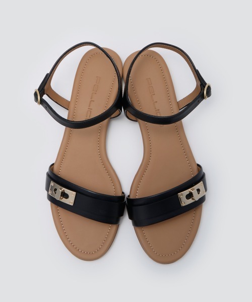 ■PELLICO■GANCETTO ガンチェットサンダル SAMI ガンチェット サンダル 1.0cm BLACK（サンダル）｜PELLICO