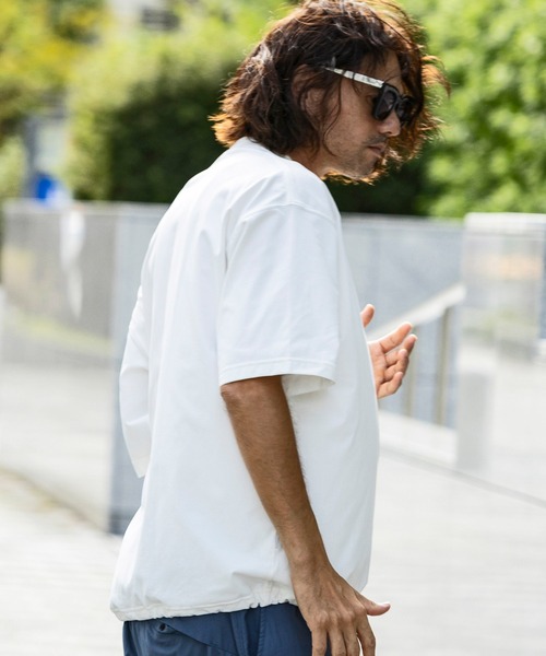 +phenix(プラスフェニックス)の「+phenix(プラスフェニックス)DRY DRAW CORD SHORT SLEEVE T-SHIRTS ドライドローコード ショートスリーブ 半袖Tシャツ(吸水速乾 / UPF50+)(Tシャツ/カットソー・メンズ・ブラック/オフホワイト/ターコイズブルー・S/M/L/XL)」の7枚目の写真