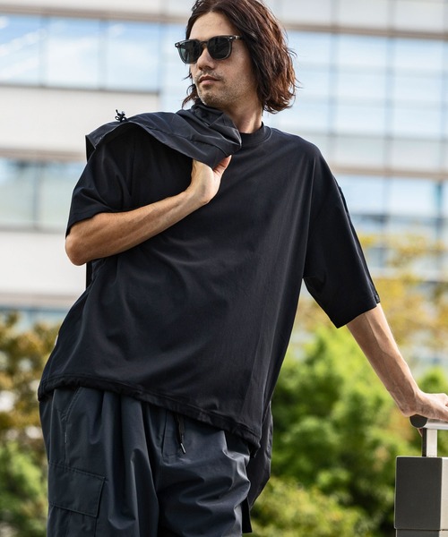 +phenix(プラスフェニックス)の「+phenix(プラスフェニックス)DRY DRAW CORD SHORT SLEEVE T-SHIRTS ドライドローコード ショートスリーブ 半袖Tシャツ(吸水速乾 / UPF50+)(Tシャツ/カットソー・メンズ・ブラック/オフホワイト/ターコイズブルー・S/M/L/XL)」の16枚目の写真