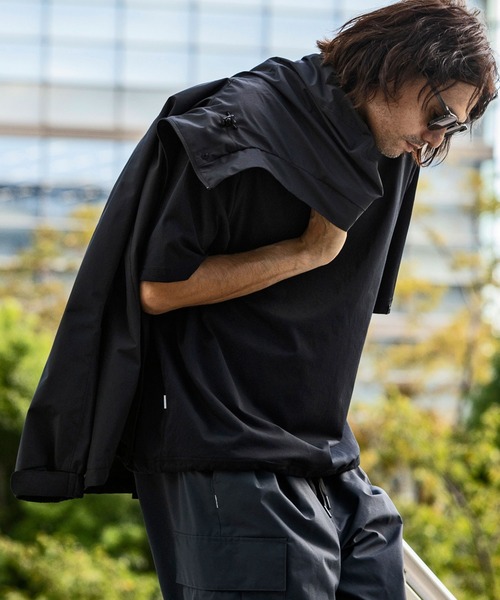 +phenix(プラスフェニックス)の「+phenix(プラスフェニックス)DRY DRAW CORD SHORT SLEEVE T-SHIRTS ドライドローコード ショートスリーブ 半袖Tシャツ(吸水速乾 / UPF50+)(Tシャツ/カットソー・メンズ・ブラック/オフホワイト/ターコイズブルー・S/M/L/XL)」の18枚目の写真