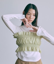 EN NEUME | Back Open Ribbon Tops(Tシャツ/カットソー)
