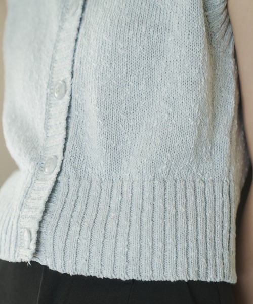 REMOON（リムーン）の「スラブニットベスト（ベスト・レディース・ライトグリーン/ライトブルー/オフホワイト・FREE）」の9枚目の写真