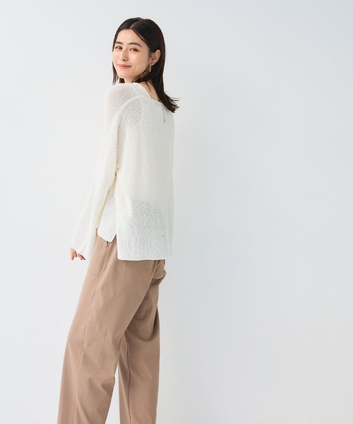 CROSS FUNCTION（クロスファンクション）の「《洗える》エブ楽 ルーズクラフトニットプルオーバー【CF/クロスファンクション】（ニット/セーター・レディース・イエロー/ホワイト/チャコールグレー・L/M/LL）」の21枚目の写真