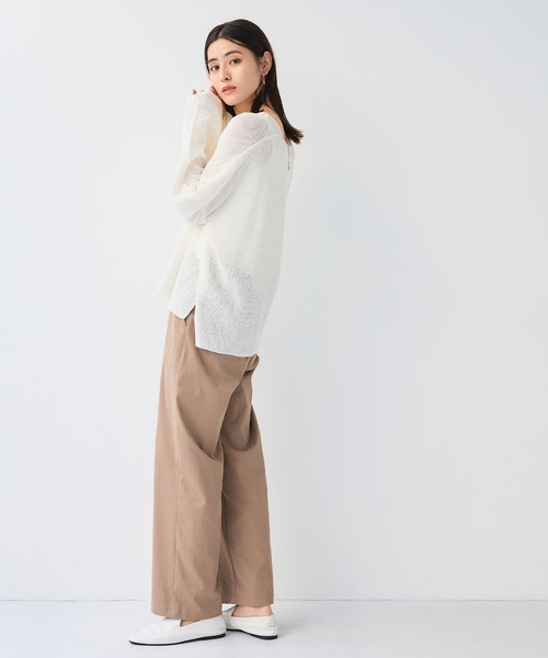 CROSS FUNCTION（クロスファンクション）の「《洗える》エブ楽 ルーズクラフトニットプルオーバー【CF/クロスファンクション】（ニット/セーター・レディース・イエロー/ホワイト/チャコールグレー・L/M/LL）」の19枚目の写真